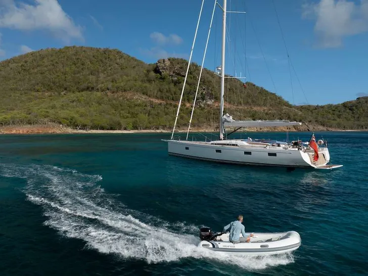 OPTIMIST Swan 78 - with the dinghy OPTIMIST Swan 78 - with the dinghy