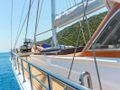 BELLA MARE 38m Custom Gulet - side walkway BELLA MARE 38m Custom Gulet - side walkway