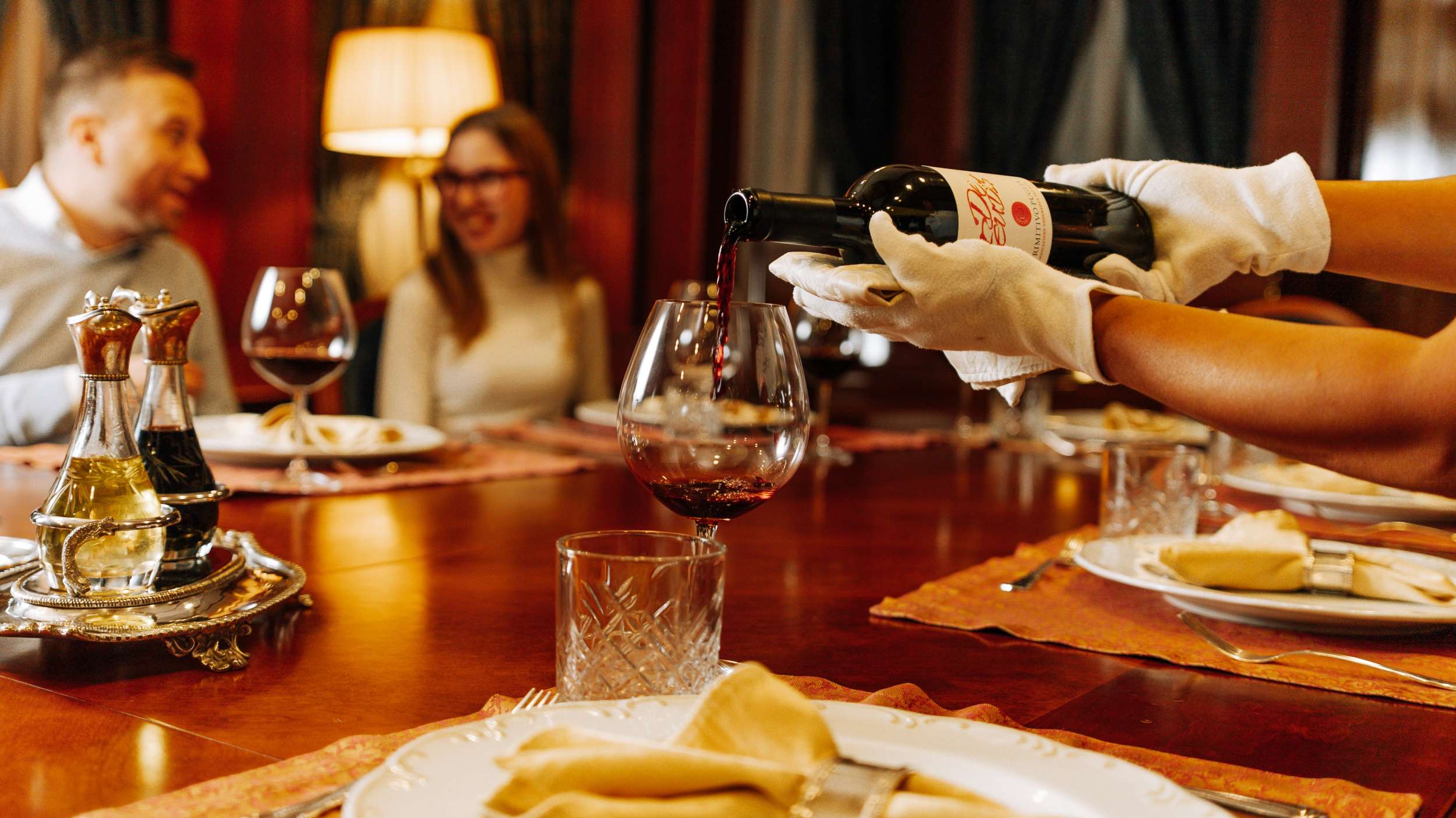 SEAGULL II Uljanik 50m - guests enjoying a hearty dinner