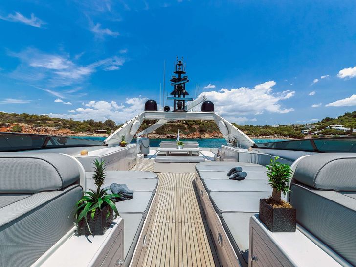 THEION Baglietto 30m - sun deck seating and bronzing areas THEION Baglietto 30m - sun deck seating and bronzing areas