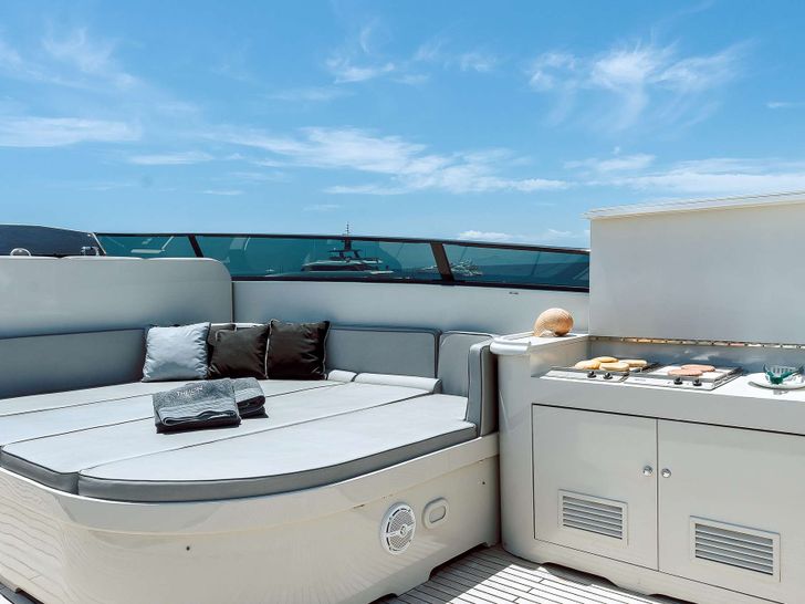 THEION Baglietto 30m - sun deck sun bed and BBQ area THEION Baglietto 30m - sun deck sun bed and BBQ area