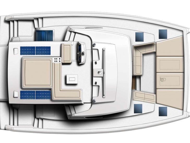 CANCELLI DEL CIELO Bali 4.6 - flybridge layout CANCELLI DEL CIELO Bali 4.6 - flybridge layout