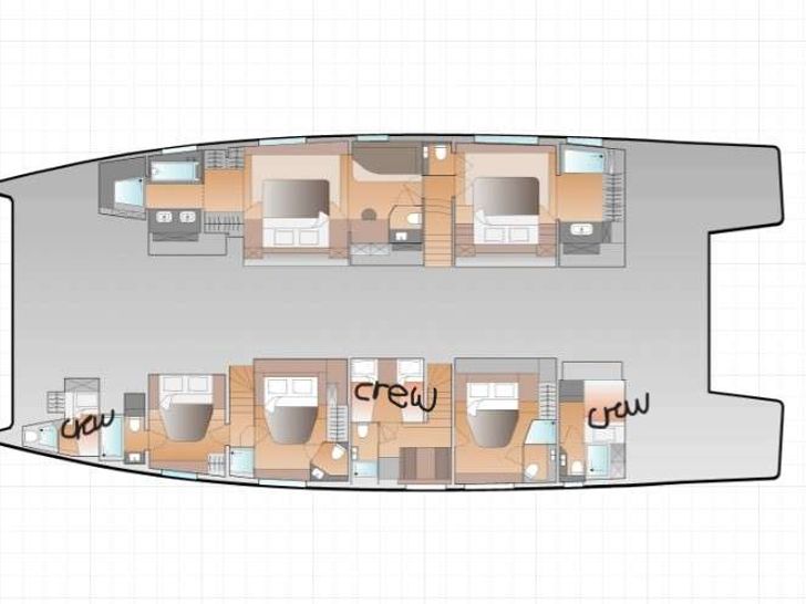 SOL MADININA Fountaine Pajot Thira 80 - layout SOL MADININA Fountaine Pajot Thira 80 - layout