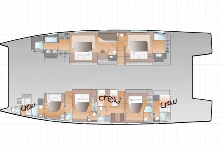 Layout for SOL MADININA Fountaine Pajot Thira 80 - layout