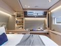 POSEIRA Lagoon 55 - master cabin bed and desk POSEIRA Lagoon 55 - master cabin bed and desk