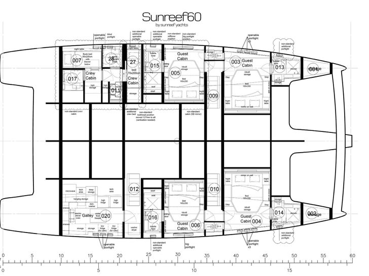 ADARA NEXT Sunreef 60 - layout ADARA NEXT Sunreef 60 - layout