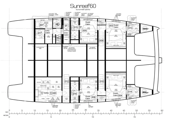 Layout for ADARA NEXT Sunreef 60 - layout