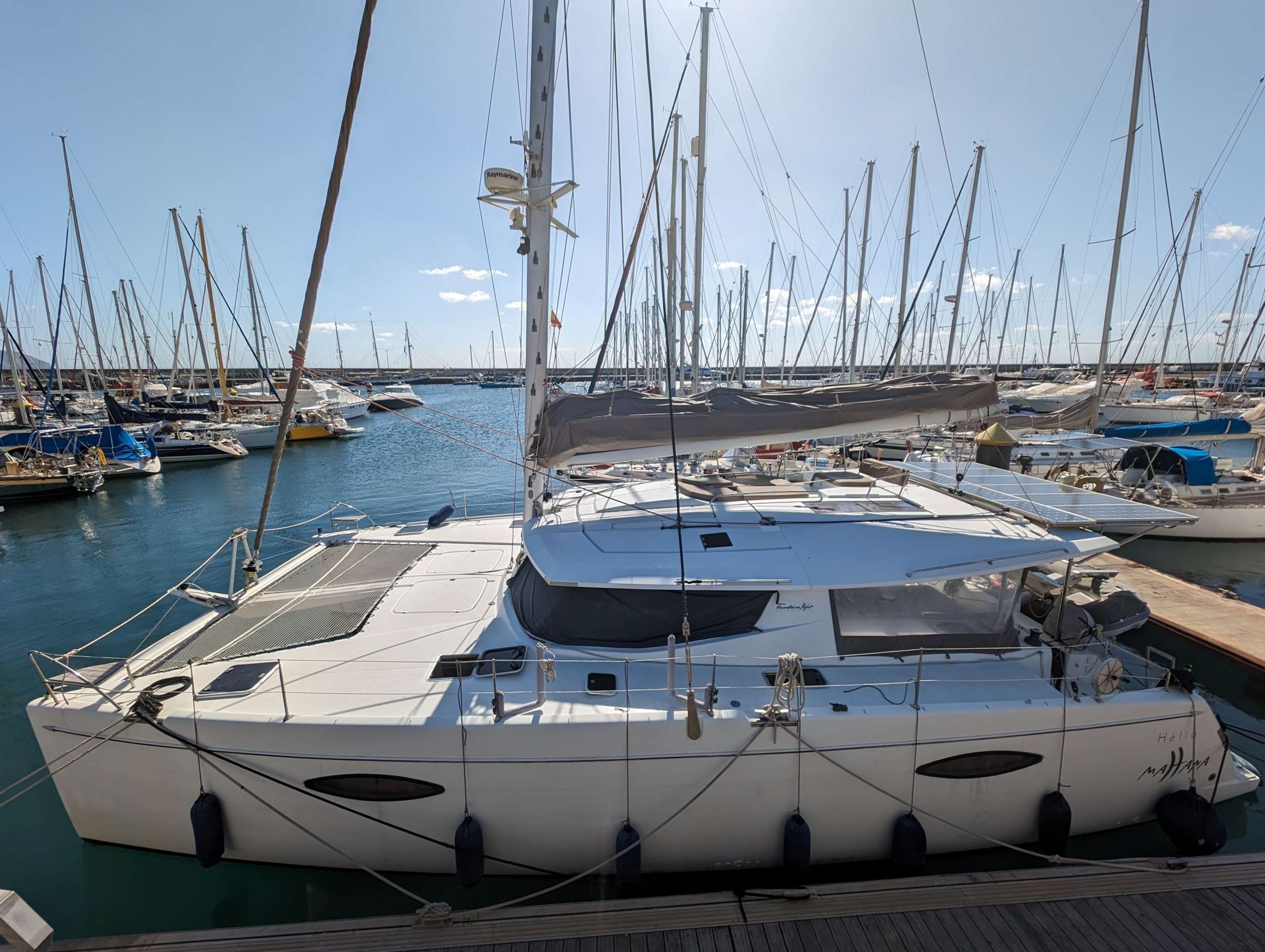 MAHANA Fountaine Pajot Helia 44 - docked side profile