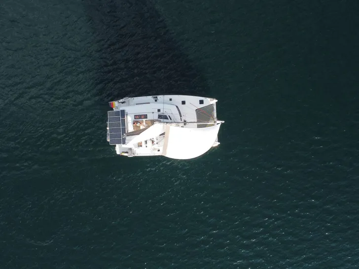 MAHANA Fountaine Pajot Helia 44 - top aerial shot MAHANA Fountaine Pajot Helia 44 - top aerial shot