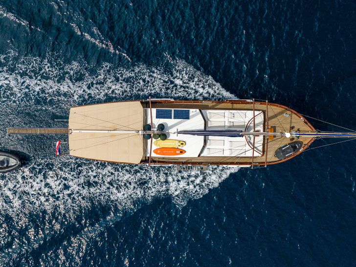 ELEGANZA Custom Gulet 27m - top aerial shot ELEGANZA Custom Gulet 27m - top aerial shot