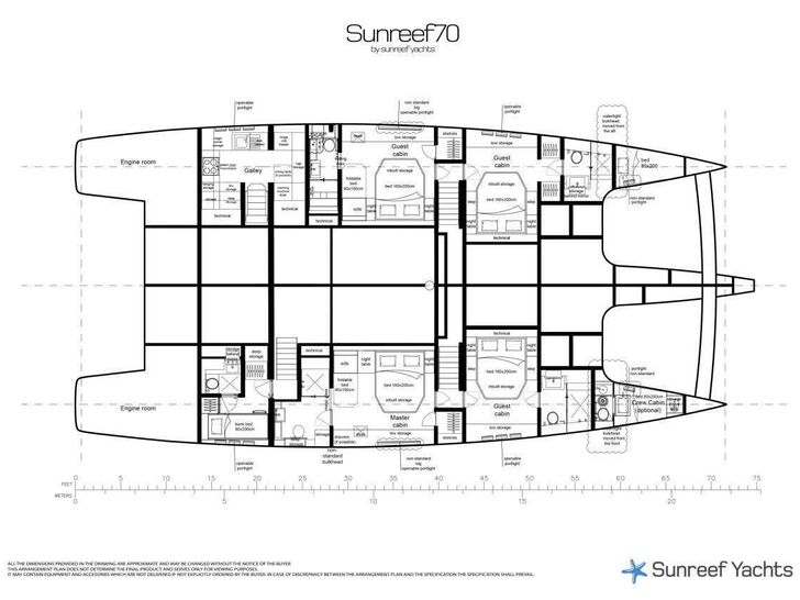 AGATA BLU Sunreef 70 - layout AGATA BLU Sunreef 70 - layout