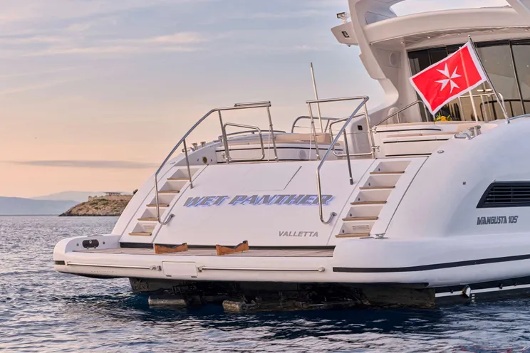Charter Yacht WET PANTHER - Mangusta 105 - 4 Cabins - Athens - Mykonos - Paros - Cyclades - Aegean - Greece