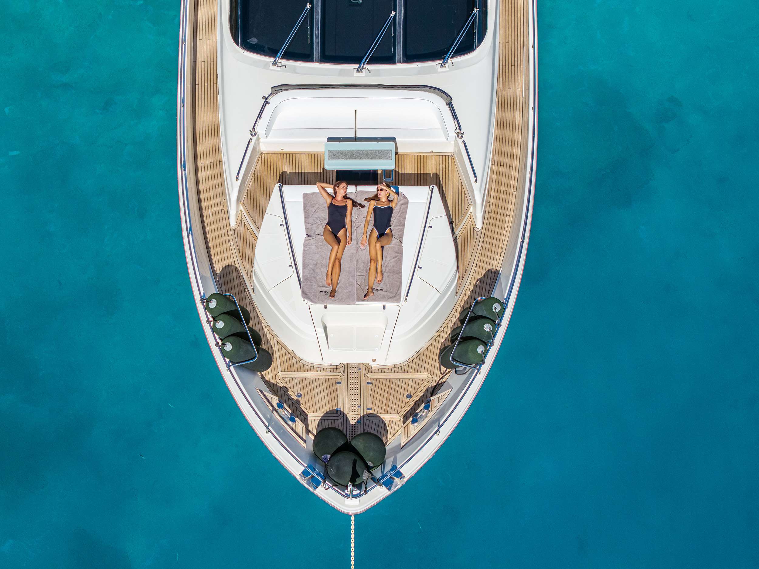 WHY NOT Dominator 78 - top foredeck shot