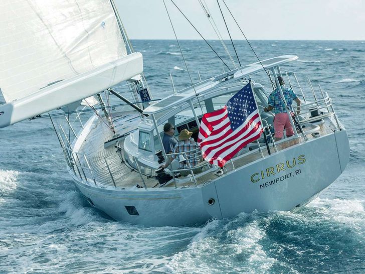 CIRRUS Sailing Yacht 68ft - sailing aft view CIRRUS Sailing Yacht 68ft - sailing aft view