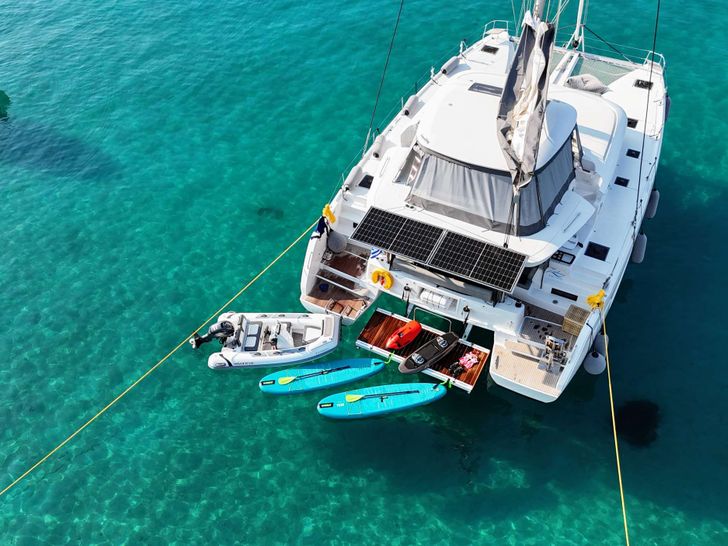 ZALINA Lagoon 46 - Aerial view of water toys ZALINA Lagoon 46 - Aerial view of water toys