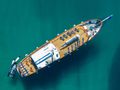MENDULA Custom Sailing Yacht 41m - top aerial shot MENDULA Custom Sailing Yacht 41m - top aerial shot