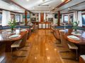 MENDULA Custom Sailing Yacht 41m - indoor dining area MENDULA Custom Sailing Yacht 41m - indoor dining area