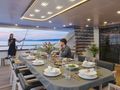 ANIMA MARIS Custom Motor Sailer 49m - main aft deck dining area ANIMA MARIS Custom Motor Sailer 49m - main aft deck dining area