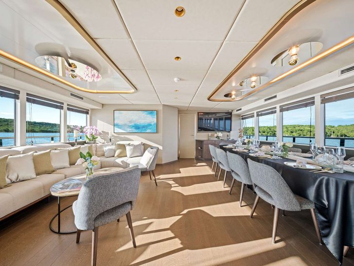 ANIMA MARIS Custom Motor Sailer 49m - saloon ANIMA MARIS Custom Motor Sailer 49m - saloon