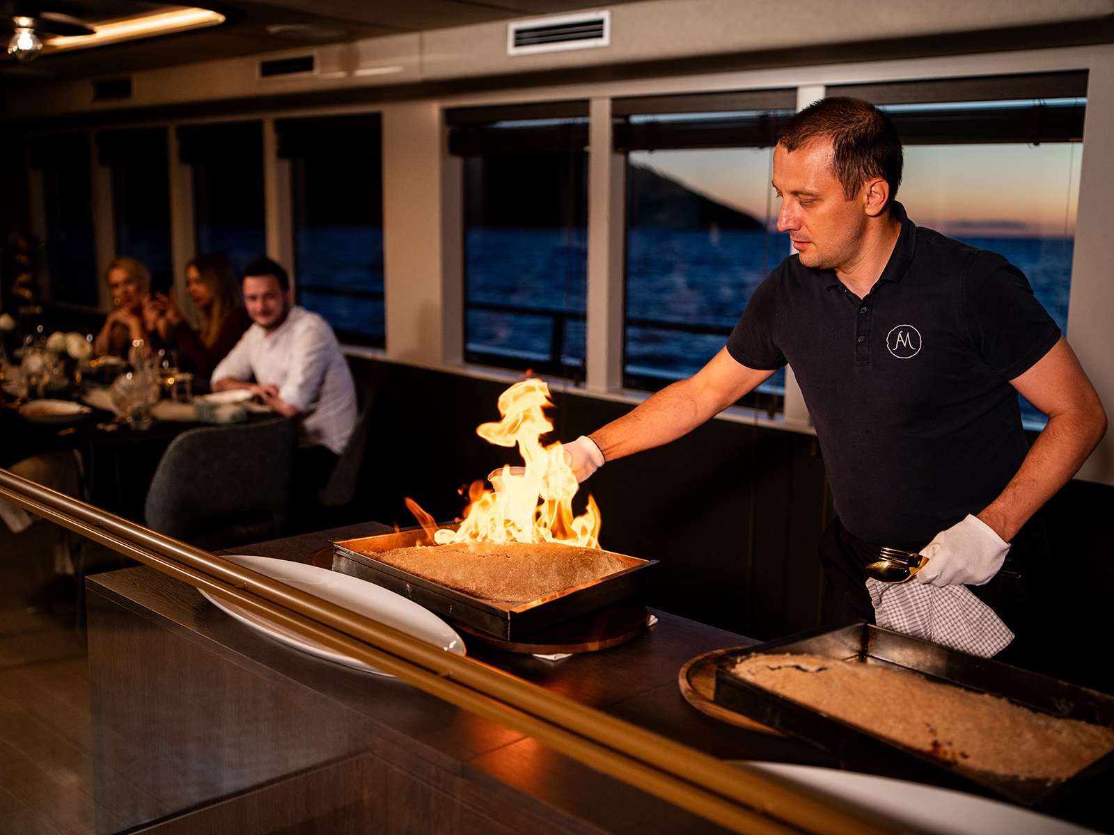 ANIMA MARIS Custom Motor Sailer 49m - chef in action