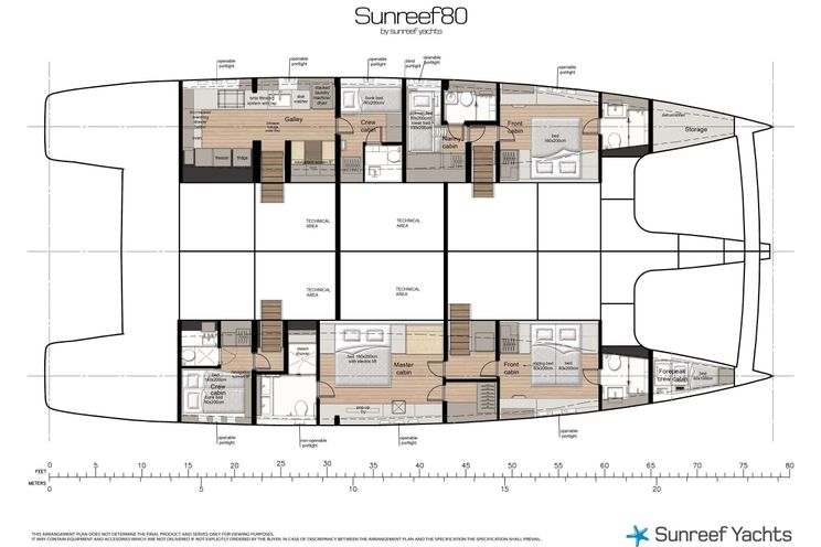 Layout for AHAVA Sunreef 80 - layout