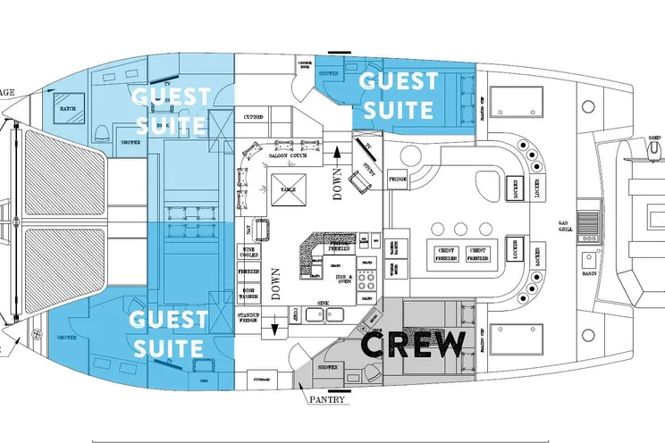 Layout for NAUTI MERMAID Royal Cape Majestic 530 - layout