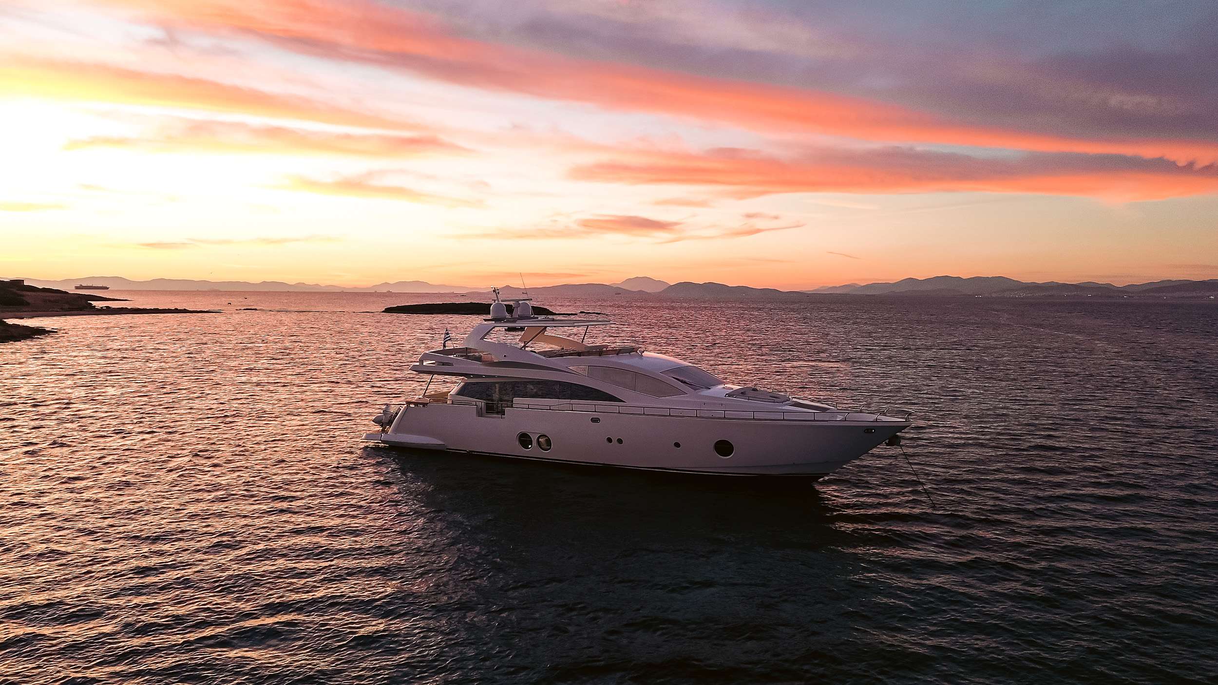 Charter Yacht RED ROSE - Aicon 85 Fly - 4 Cabins - Athens - Mykonos - Paros - Cyclades - Greece
