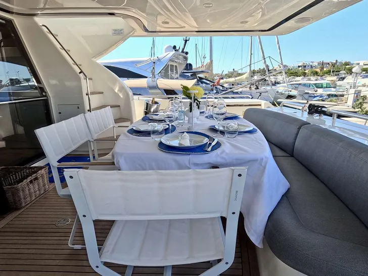 ARCELIA Ferretti 23m - aft deck ARCELIA Ferretti 23m - aft deck