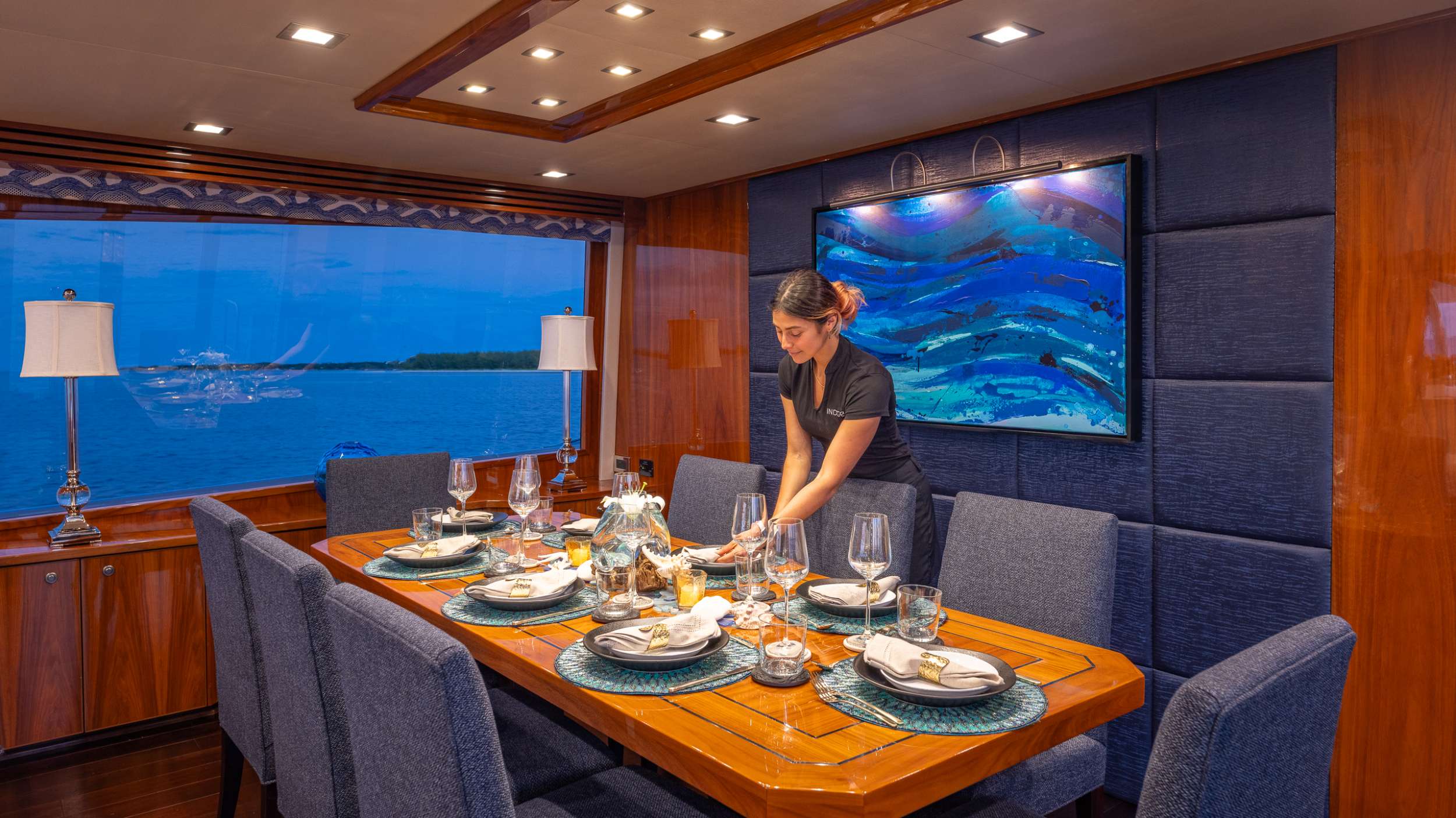 INDIGO Viking 93MY - formal dining set up