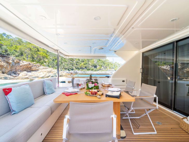 MILENA Custom Line Navetta 28 - main aft deck MILENA Custom Line Navetta 28 - main aft deck