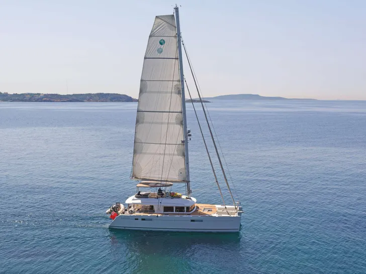 COOL BREEZE Lagoon 560 - sailing aerial shot COOL BREEZE Lagoon 560 - sailing aerial shot
