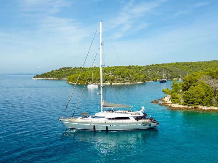 SAN LIMI Yener 34m - anchored near an island SAN LIMI Yener 34m - anchored near an island