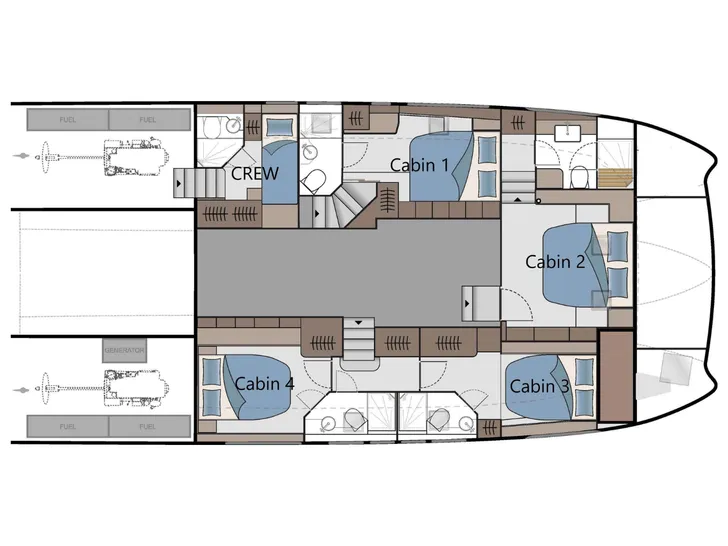 A YACHTA FUN Aquila 54 - Layout A YACHTA FUN Aquila 54 - Layout