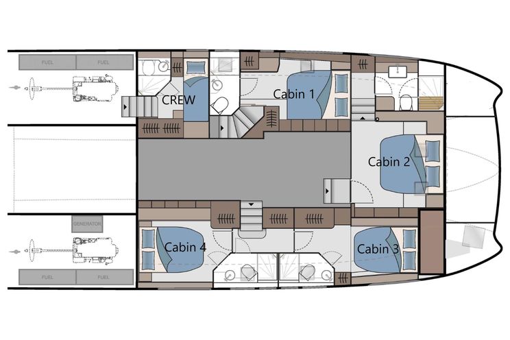 Layout for A YACHTA FUN Aquila 54 - Layout