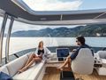 A4A Absolute Navetta 68 guests on the flybridge A4A Absolute Navetta 68 guests on the flybridge