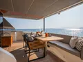 A4A Absolute Navetta 68 - aft deck alfresco dining area A4A Absolute Navetta 68 - aft deck alfresco dining area