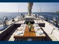 ABEON Royal Huisman Custom Sailing Yacht 28m alfresco dining area
