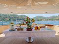 ACCAMA DELTA Azimut 30m - aft deck breakfast buffet ACCAMA DELTA Azimut 30m - aft deck breakfast buffet