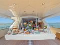 ACCAMA DELTA Azimut 100 Jumbo - aft deck alfresco dining set up ACCAMA DELTA Azimut 100 Jumbo - aft deck alfresco dining set up