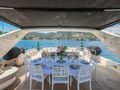 ACCAMA DELTA Azimut 100 Jumbo - sundeck alfresco dining area ACCAMA DELTA Azimut 100 Jumbo - sundeck alfresco dining area