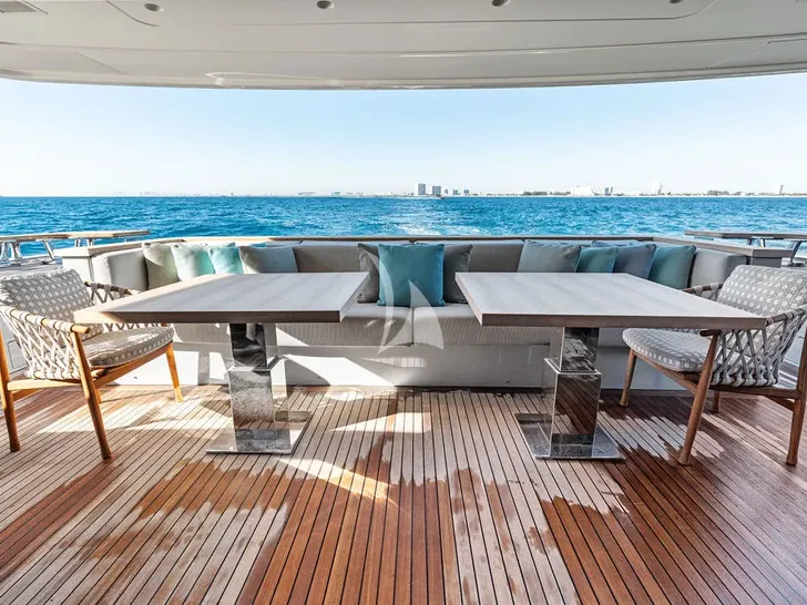 ACE Sanlorenzo SD96 - main aft deck dining lounge ACE Sanlorenzo SD96 - main aft deck dining lounge