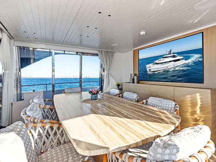 ACE Sanlorenzo SD96 - main dining area ACE Sanlorenzo SD96 - main dining area