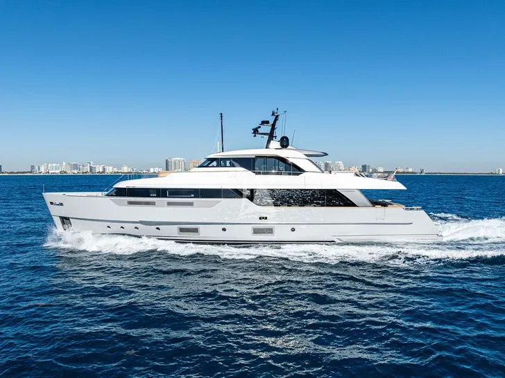 ACE Sanlorenzo SD96 - side profile cruising ACE Sanlorenzo SD96 - side profile cruising