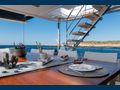 ACQUA - Ferretti Custom Line Navetta 33,aft deck alfresco dining set up