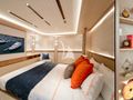 ADASTRA Moonen 122 Martinique - master cabin bed and TV ADASTRA Moonen 122 Martinique - master cabin bed and TV