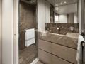 ADELA Sanlorenzo SD96 - VIP cabin bathroom ADELA Sanlorenzo SD96 - VIP cabin bathroom