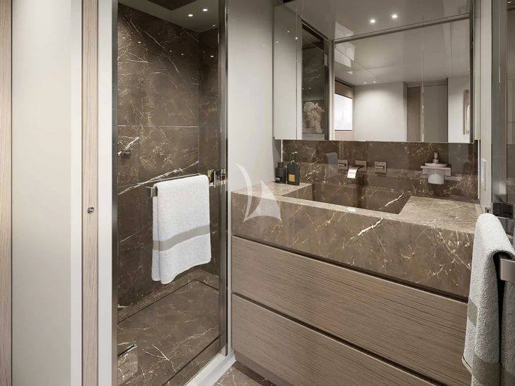 ADELA Sanlorenzo SD96 - VIP cabin bathroom ADELA Sanlorenzo SD96 - VIP cabin bathroom