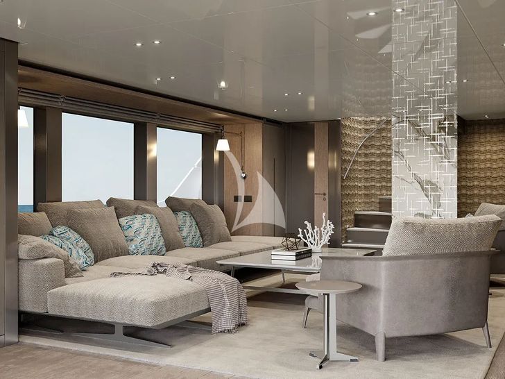 ADELA Sanlorenzo SD96 - master cabin lounge ADELA Sanlorenzo SD96 - master cabin lounge