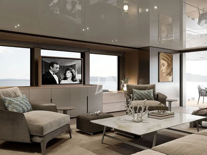 ADELA Sanlorenzo SD96 - saloon TV ADELA Sanlorenzo SD96 - saloon TV