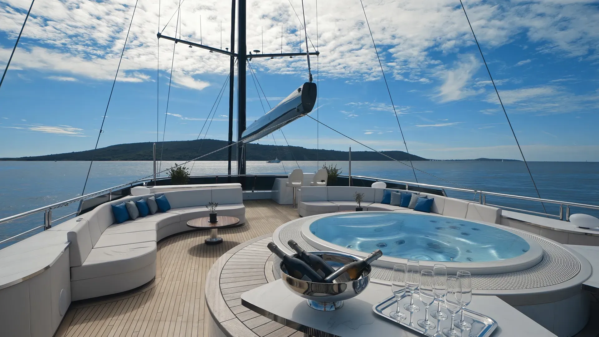 ADRI Radez 45m - sundeck jacuzzi and sunbathing lounge